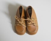 Vintage Tan Work Boots (toddler size 4) - littlereadervintage