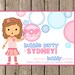 Bubble Party Invitation - girl - perfect for a girl's birthday party - customized to any color (DEPOSIT)