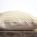 Karnataka in metallic ink hand printed on Natural Ecru organic hemp pillow cover 20x20