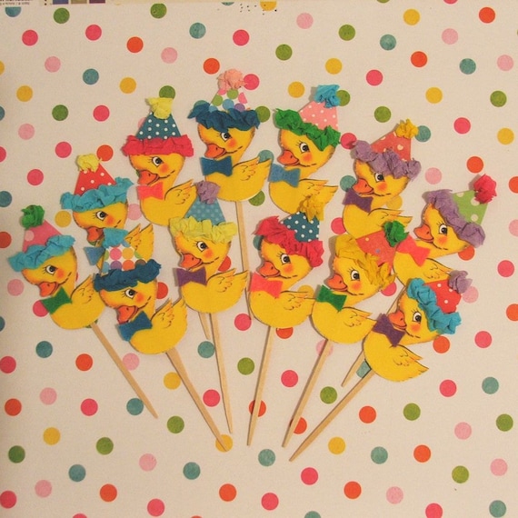 Adorable Yellow Ducks Cupcake Toppers/Baby Shower Il_570xn