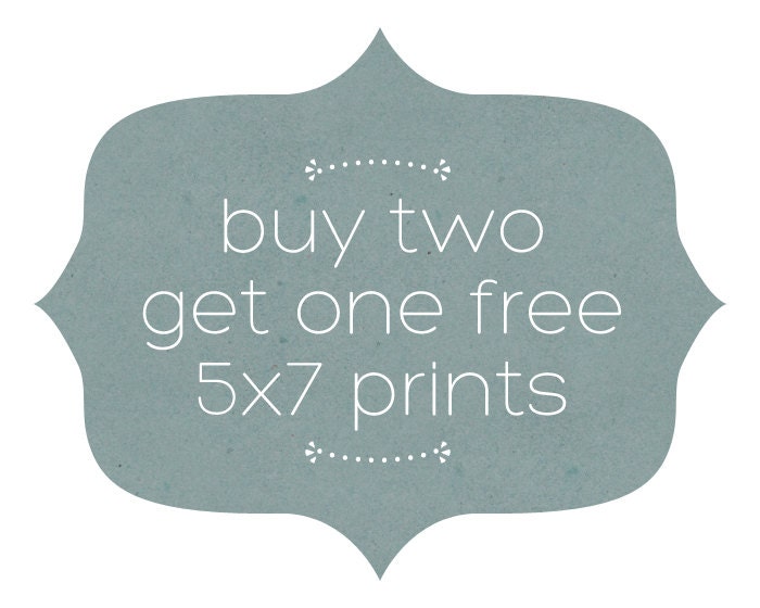 Buy Two, Get One Free 5x7 Prints