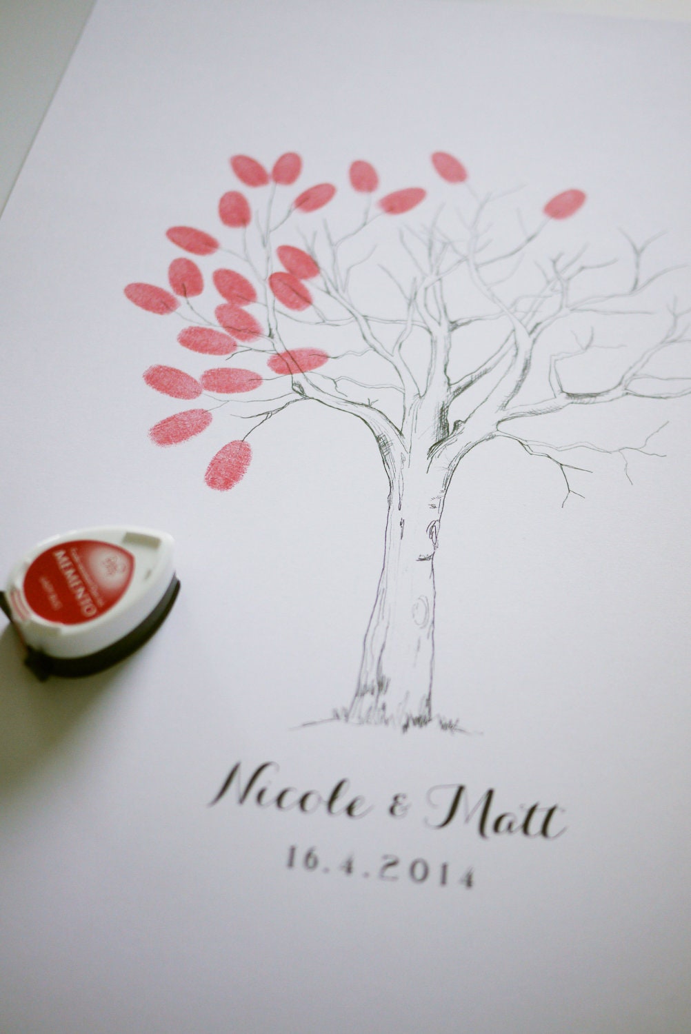 Wedding Thumbprint Tree Guest Book Printable