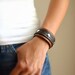 Leather Cuff - Leather Bracelet Brown - Tan Leather