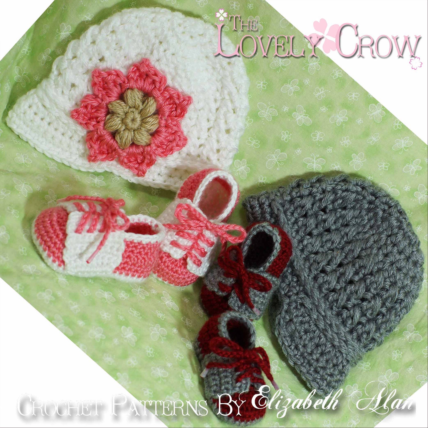 New Baby Crochet Pattern Includes Little Sport NEWSBOY HAT and Little Sport SADDLES digital