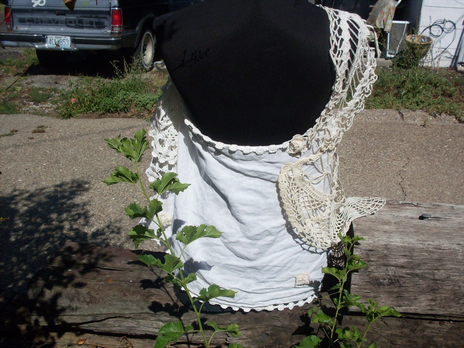gypsy boho shabby chic vintage crochet ooak