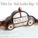 Mini Police Car / Kids Leather Bags-brown