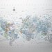 Typographic World Map with Watercolor