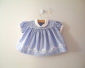 1950's China Blue and White Embroidered "Duckling" Dress