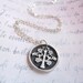 Spring wax seal charm tree with flowers hand made from recycled fine silver