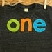 Lime green orange and blue Birthday Tee Organic Blend Colorful Birthday Shirt first birthday etc customize