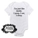 I'm Just Like Daddy I Poop I Eat I Sleep Embroidered Baby Onesie - Choose Size and Color- Buy 3 Get 1 Free