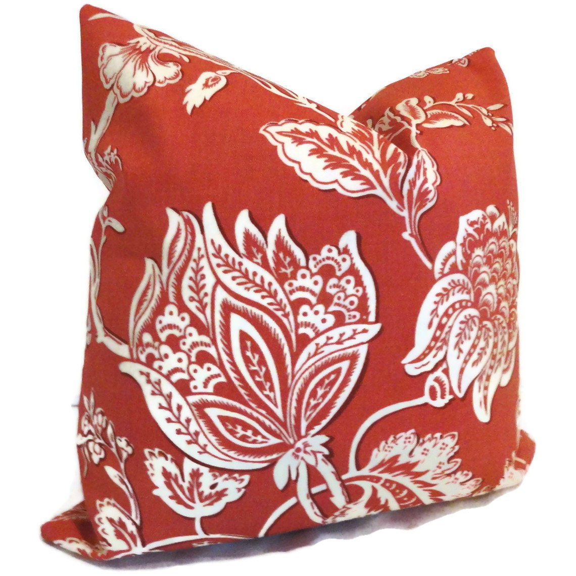 Terracotta Jacobean Outdoor Pillow Cover, Schumacher, 18x18, 20x20 or 22x22 or lumbar pillow - Accent pillow, throw pillow, outdoor pillow