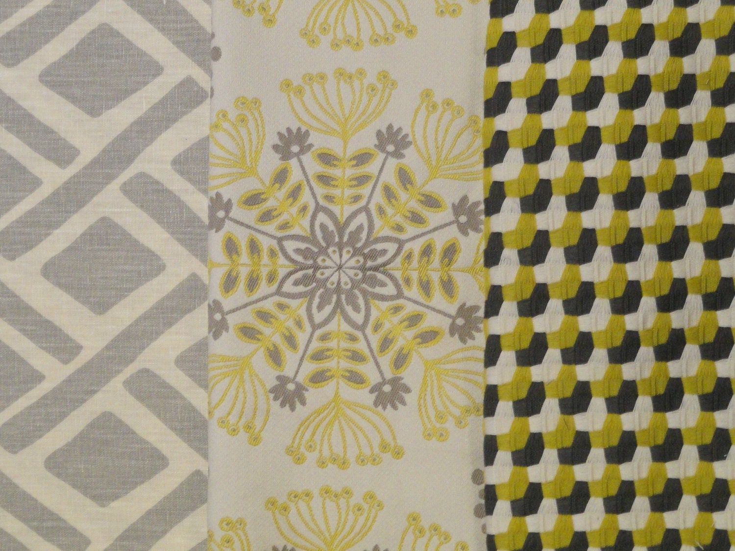 Gray and Citron Yellow Stylized Floral Decorative Pillow Cover 18x18 Decorative Pillow Cover, Accent Pillow, Throw Pillow, Pillow Cover