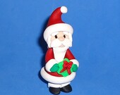 Polymer Clay Santa Claus with Wreath