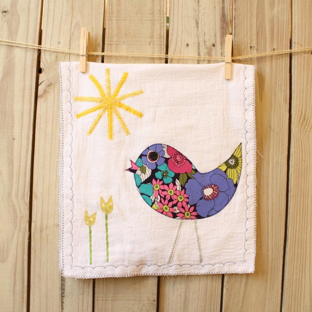 Dish Towel - Tea Towel - A birdie Dish towel
