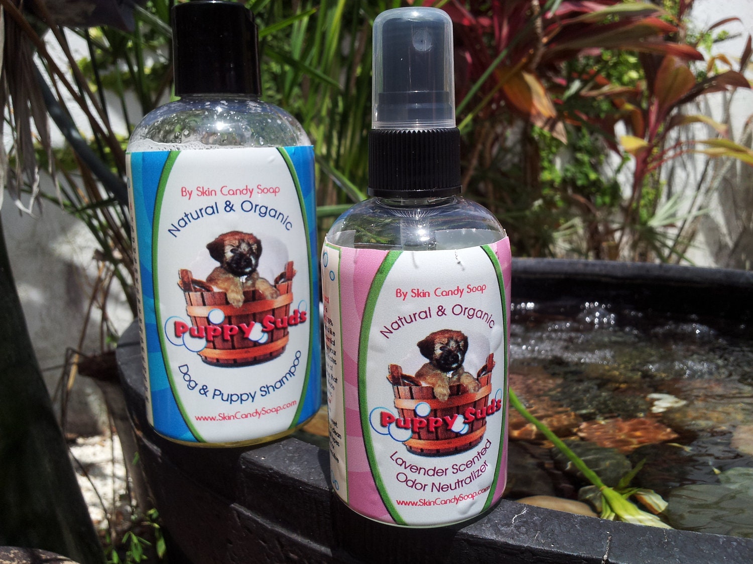 Puppy Suds Natural & Organic Shampoo and Odor Neutralizer for dogs and puppies by Skin Candy Soap