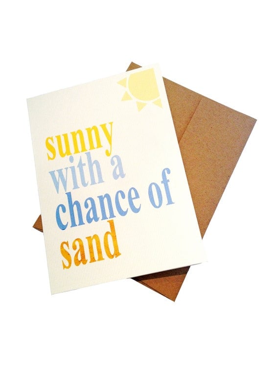 Military Greeting Card - Sunny With A Chance Of Sand