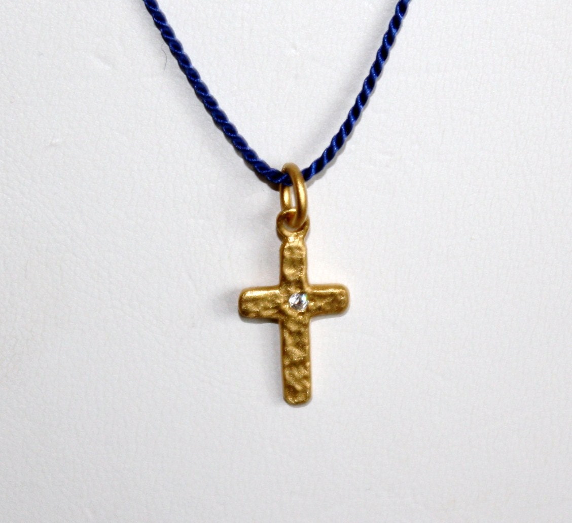 String Cross Necklace