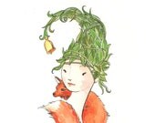Limited edition 8x11 print of my original painting "The Fox"