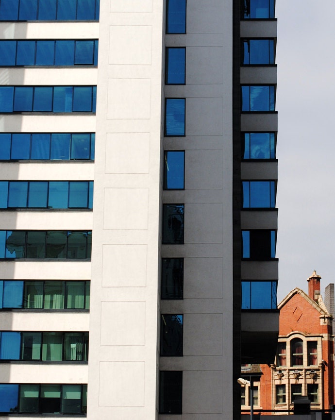 Manchester, modern and historical architecture, original signed Fine Art photo giclee print, 8" x 10", Photography print, Wall art print