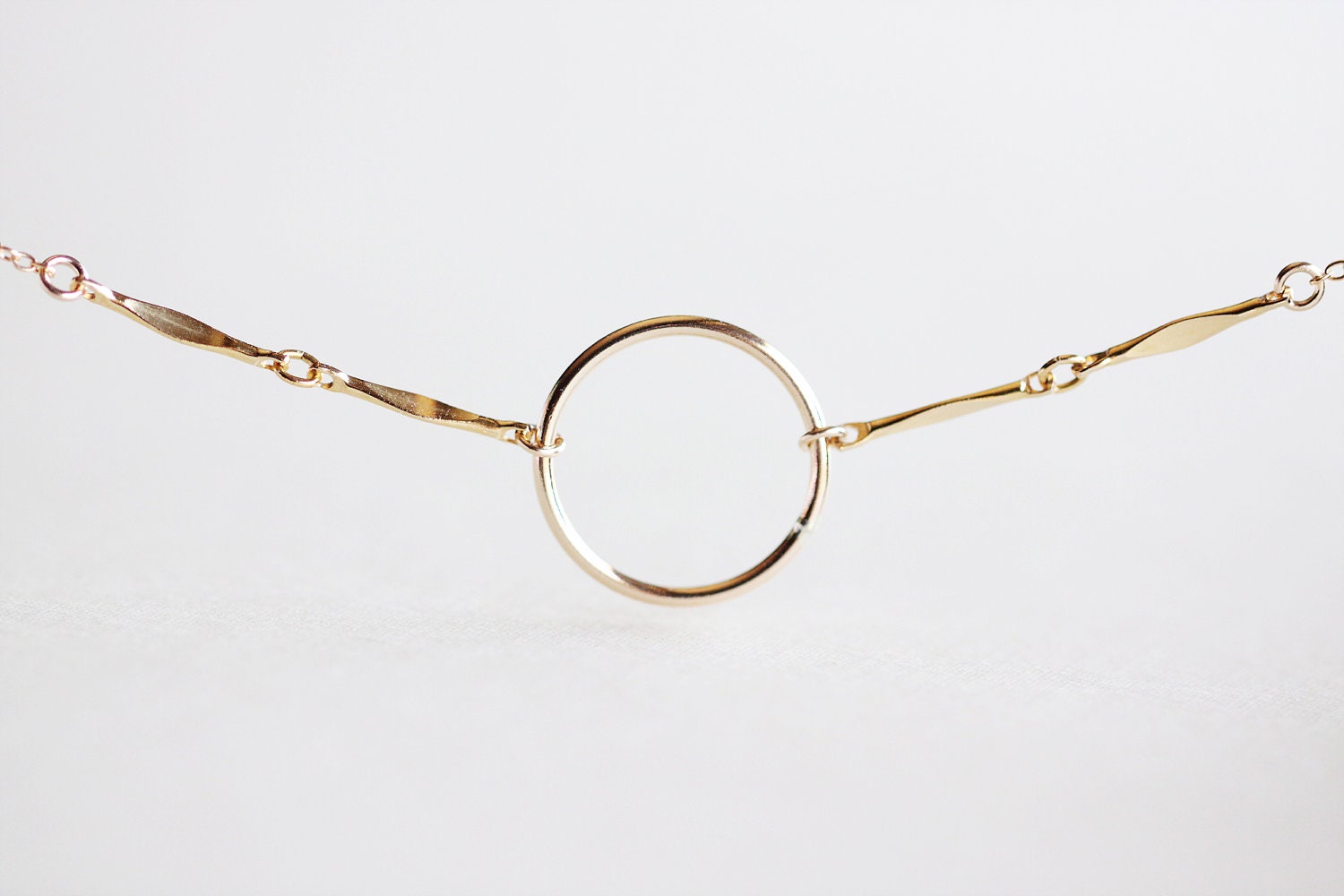 Promise Ring Necklace 14k Gold Filled - gold open circle promise ring necklace