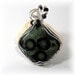 Natural Stone Wire worked Pendant in Sterling Silver Free Shipping