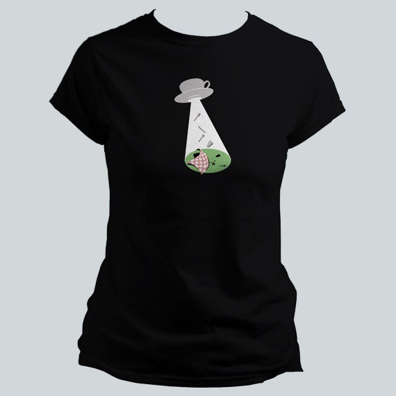 Flying Cup and Saucer - UFO T-Shirt - Men's/Unisex, Ladies Fitted, Kid's T-Shirt