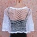 Irish Crochet White Bridal Bolero OOAK