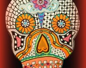 Day of the Dead Metal Art Skull