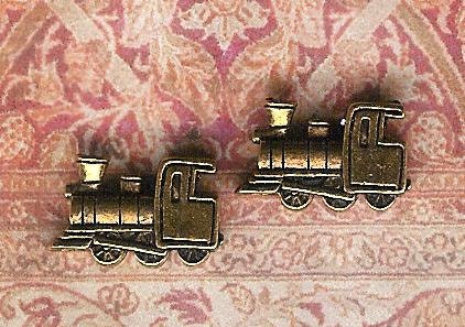 Low Close Out Price-Antique Gold 14mm Train Bead- 6 piece pack