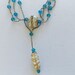 Victorian Foil Beads Venetian Wound Bead Festoon Necklace-SO DAINTY
