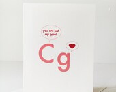 Fonts in love - You're just my type Card
