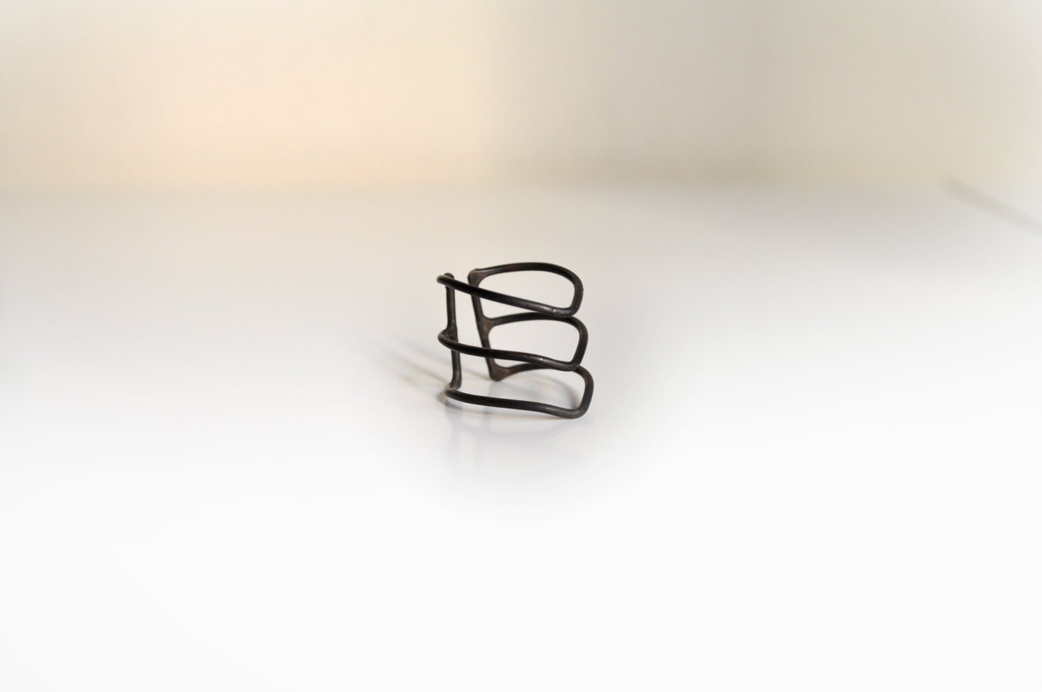 Oxidised Chevron Sterling Silver Rings- Set Of 2 Chevron Rings- Pinky Finger Ring-Modern-Gothic-Rock Chic-Adjustable-Handmade Gift Under 55