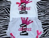 Bling Princess Birthday Shirt or Onesie and Bloomers Set