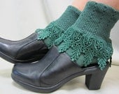 Signature lace socks / SLC2 / HUNTER GREEN long venise lace socks womens Catherine Cole Studio ultimate lace sock made in usa