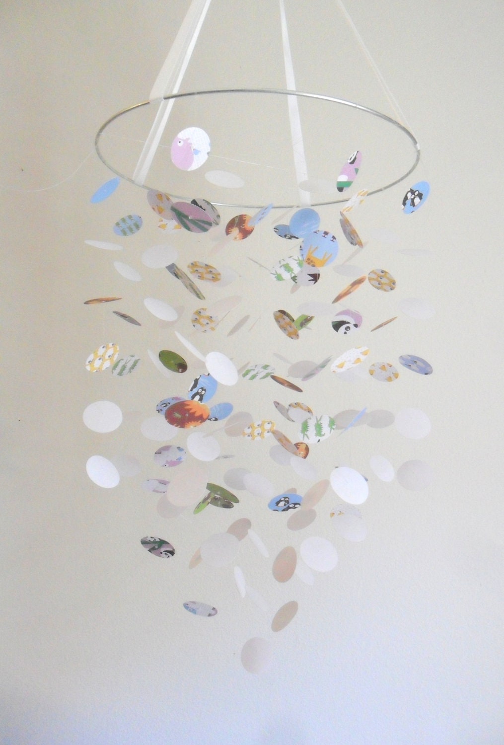 FREE SHIPPING The Mod Zoo Cirlce Mobile Limited Edition. Nursery Decor, Photo Prop, Baby Shower Gift, Mobile.