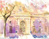 Custom Building Watercolor Portrait