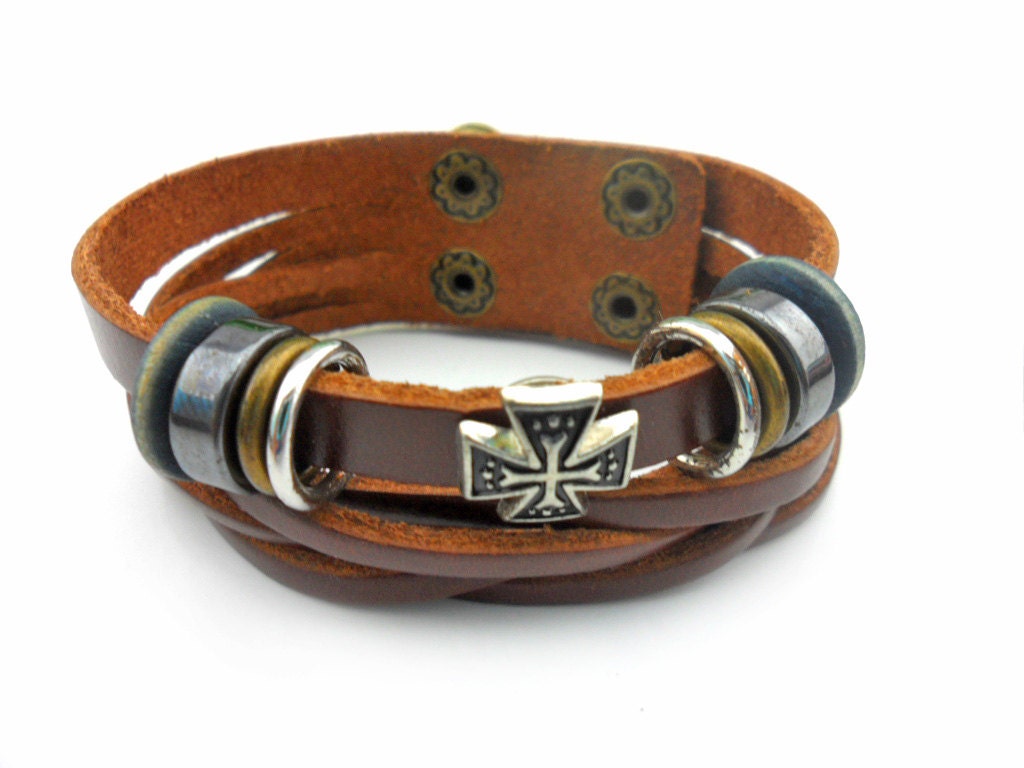 jewelry bangle leather bracelet Metal bracelet women bracelet girl bracelet boy bracelet wood beads wrist cuff SH-0748