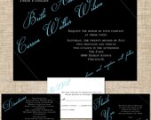 Printable Wedding Invitation Suite, RSVP Card Reply Card, Thank You Card, Enclosure Card, Pick Your Colors, DIY DIY Digital Files