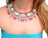 Custom One of a Kind Bridal Swarovski and Vintage Rhinestone Necklace - KAREN