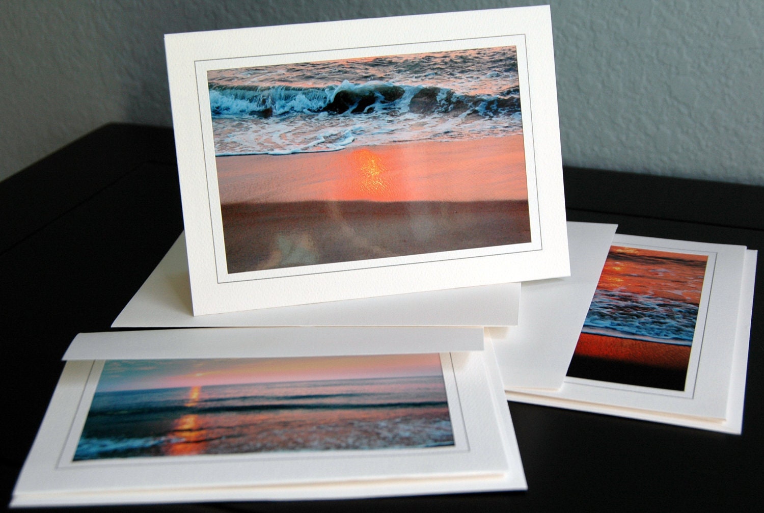 Blank Greeting Card Set of 3 with Photos - Nags Head, NC Sunrise