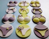 Ooh La Lingerie - Pick Your Pieces, Edible Fondant Cupcake Toppers