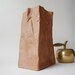SALE 1970s Brown Paper Bag Porcelain Vase Tapio Wirkkala Rosenthal Germany