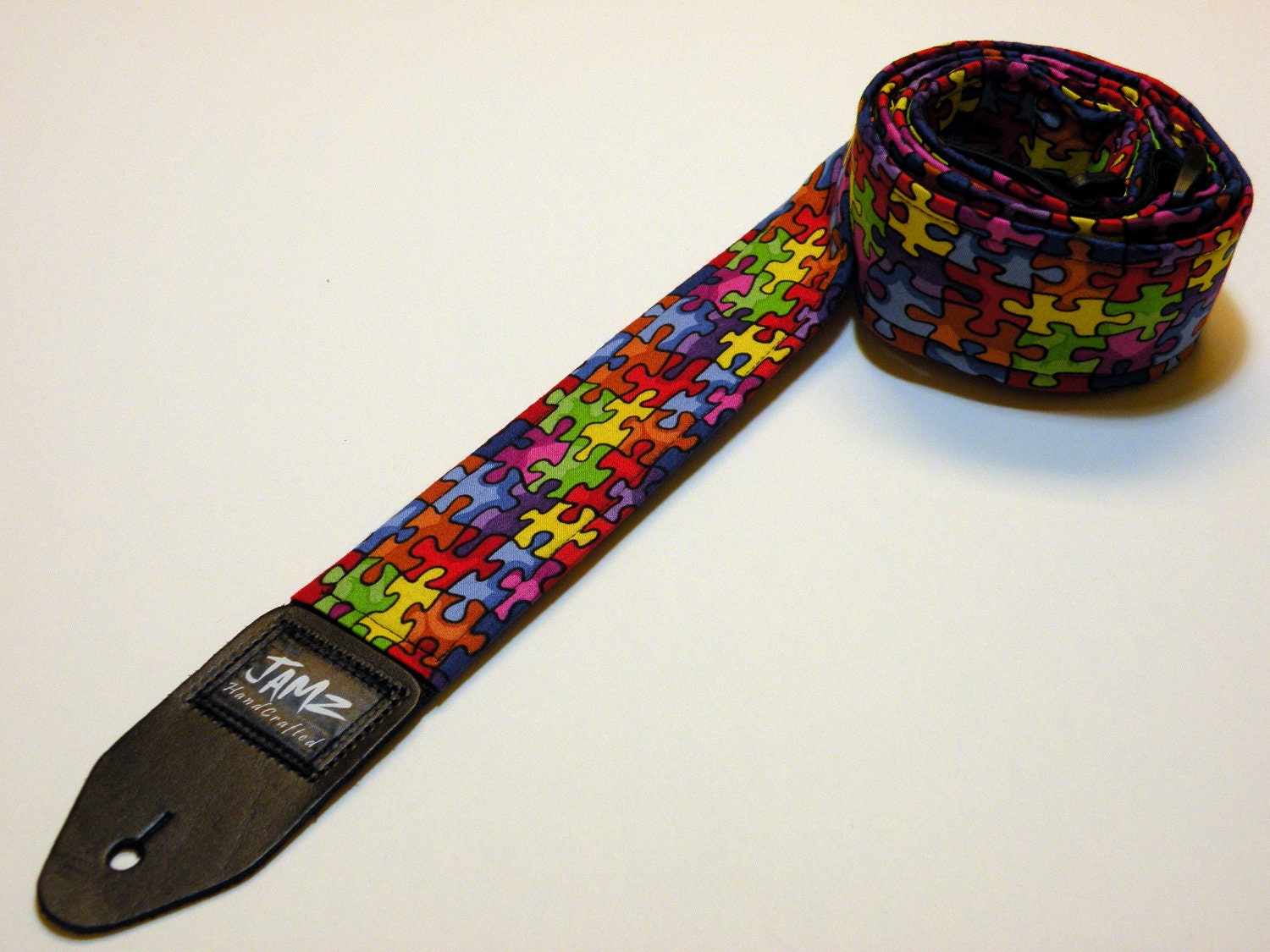 Autism Awareness Guitar Strap - Spectrum - Autism Puzzle - ASD - Handmade