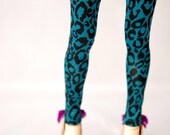 SD Clothes Teal Leopard Leggings For Ball Jointed Dolls