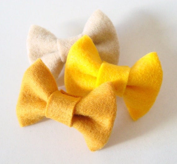 Fall Fashion Felt Hair Bow Set Felt Accessories