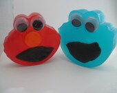 Cookie and Elmo Sesame St Birthday Christmas Soap Kids Bath Buddies