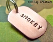 custom dog tag / military / copper / brushed / small : The New-Classic Dog Tag
