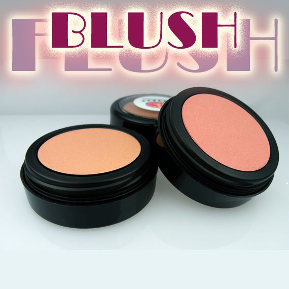 BLUSH MAKEUP with BRUSH pressed blush cosmetics in color of your choice no parabens or talc, 6g