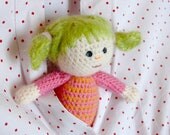 Amigurumi crochet Doll Puck, crocheted doll, cute doll, gift,plush doll ,wool toy